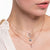 Collar de varias filas con colgante de infinito y trébol de cuatro hojas