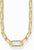 Collar de cadena de eslabones con ancla adornada con pedrería, tono dorado