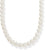Collar de perlas cultivadas de agua dulce, perlas redondas brillantes en el cuello
