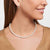 Collar de perlas cultivadas de agua dulce blancas, que se lleva ajustado al cuello