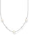 Collar de plata con tres perlas blancas y cadena de eslabones finos