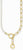 Collar dorado de cadena con perlas y dos cierres, eslabones de cadena