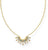 Collar dorado con colgante de rayo de sol arcoíris y cadena fina