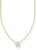 Collar Thomas Sabo con cadena dorada y colgante redondo con cristales