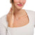 Collar de plata con colgante en forma de gota y circonita cúbica blanca, al cuello
