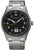 Reloj Seiko para mujer con brazalete de acero, esfera negra, ventana de fecha a las 3 en punto