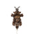 Rombach & Haas Tradition 3550-N Reloj de Pared Madera (oscura) • Movimiento Mecánico 8 Días • Reloj Cucú de la Selva Negra Tallado a Mano