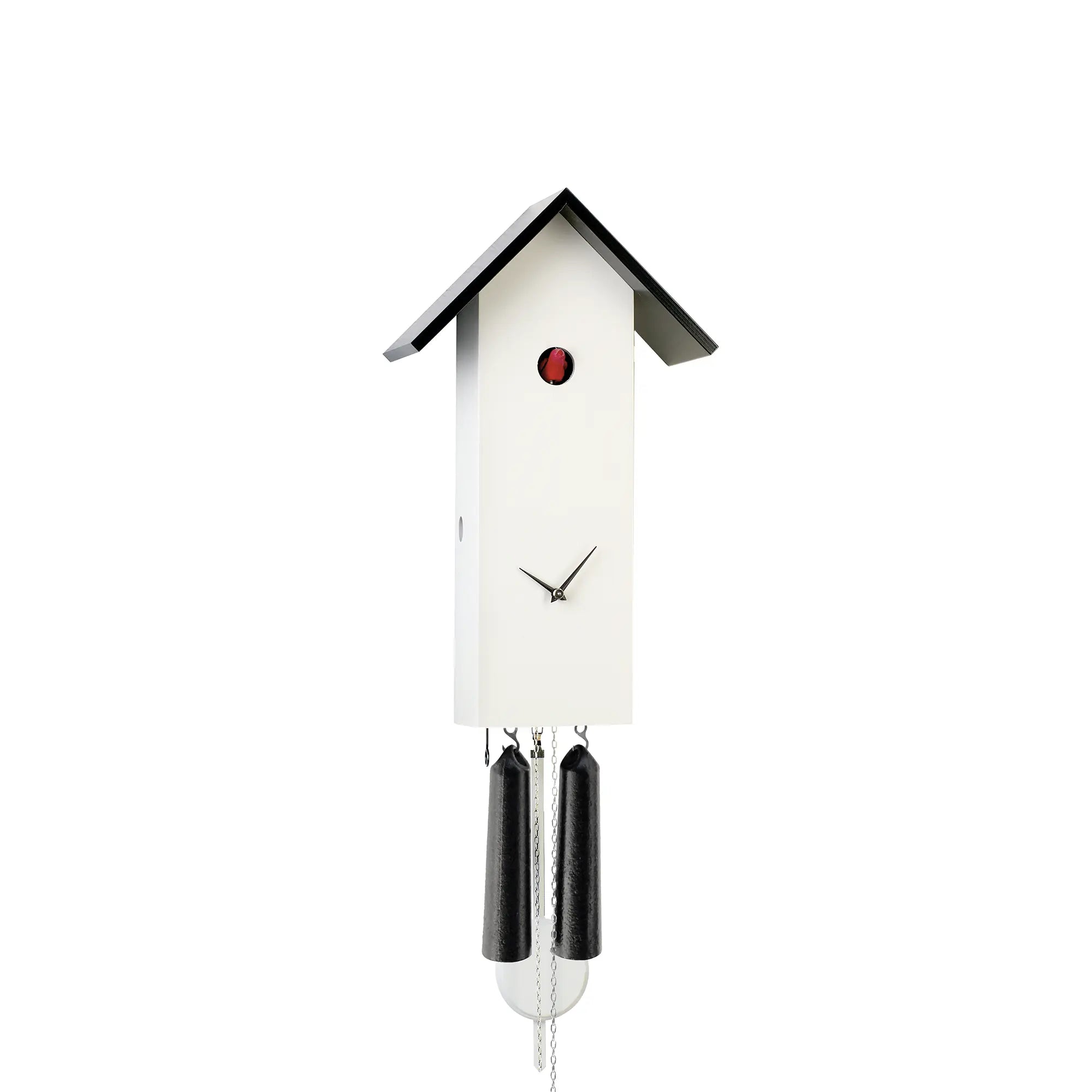 Rombach & Haas Classic SL35-1 Reloj de Pared Blanco • Mecanismo Mecánico de 8 Días • Reloj de Cuco Original de la Selva Negra