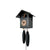 Rombach & Haas LIFE SK34-2 Reloj de Pared Negro • Movimiento Mecánico de 8 Días • Reloj de Cuco Original de la Selva Negra