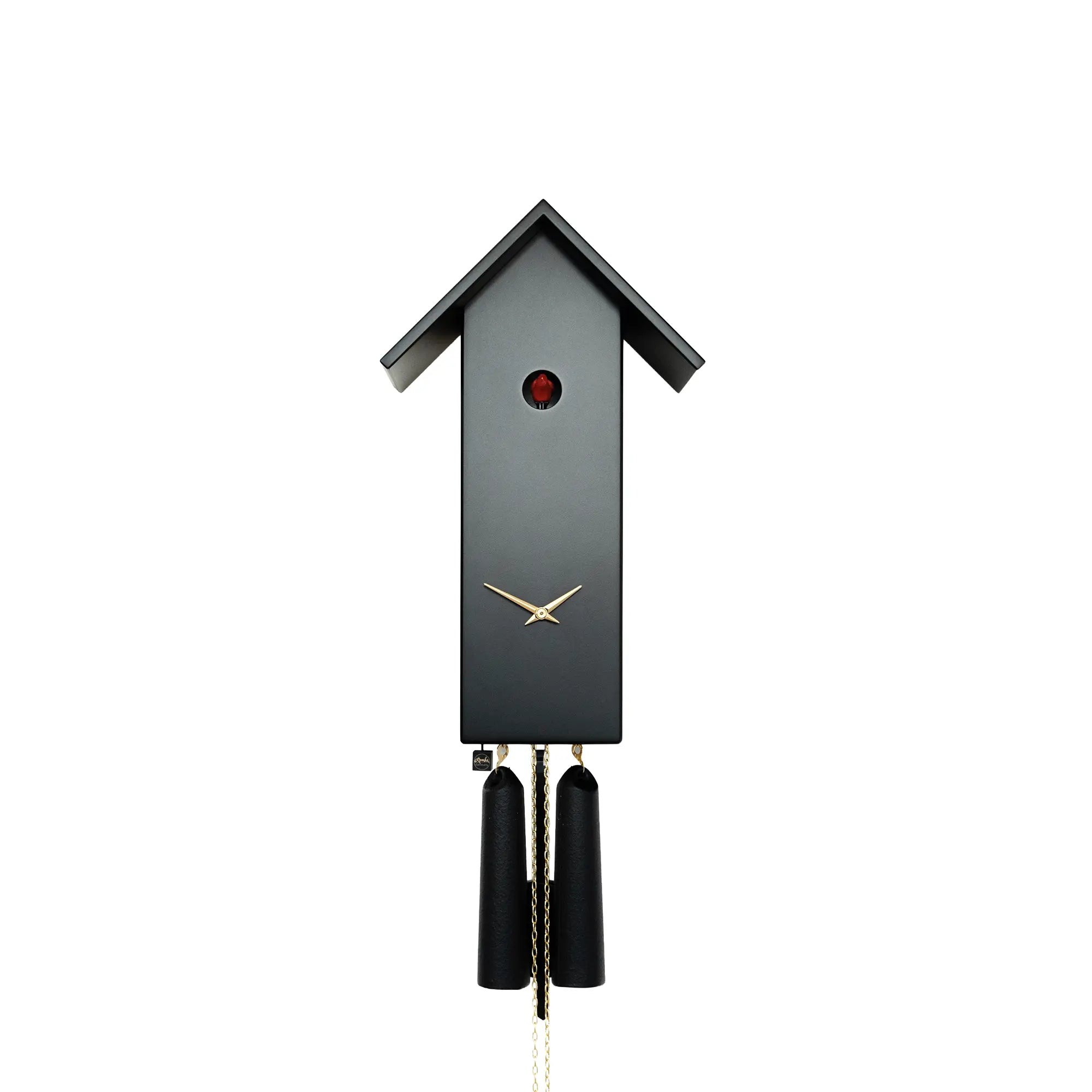 Rombach & Haas Classic SL35-2 Reloj de Pared Negro • Movimiento Mecánico de 8 Días • Reloj de Cuco Original de la Selva Negra
