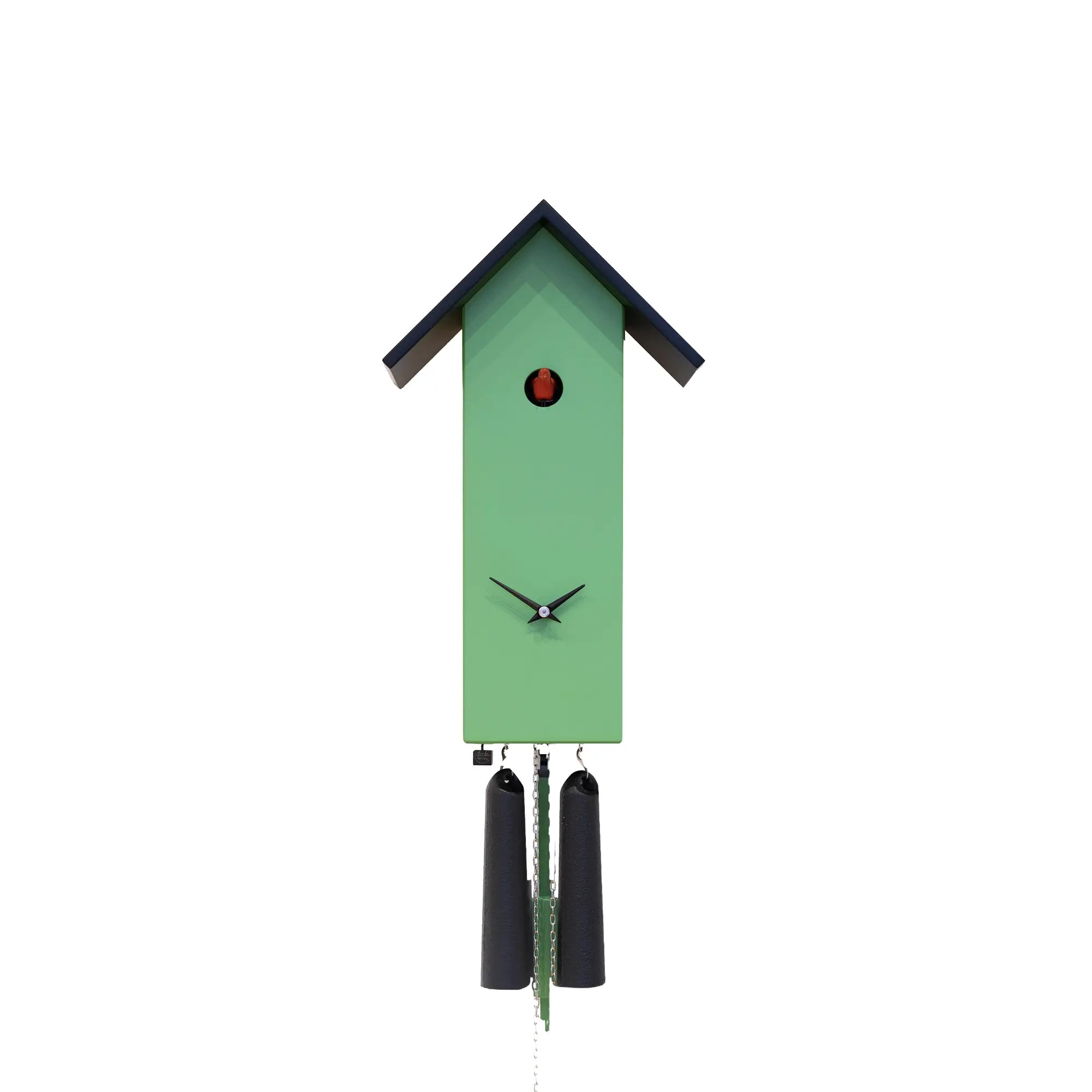 Rombach & Haas Classic SL35-4 Reloj de Pared Verde • Movimiento Mecánico de 8 Días • Cucú Tallado a Mano
