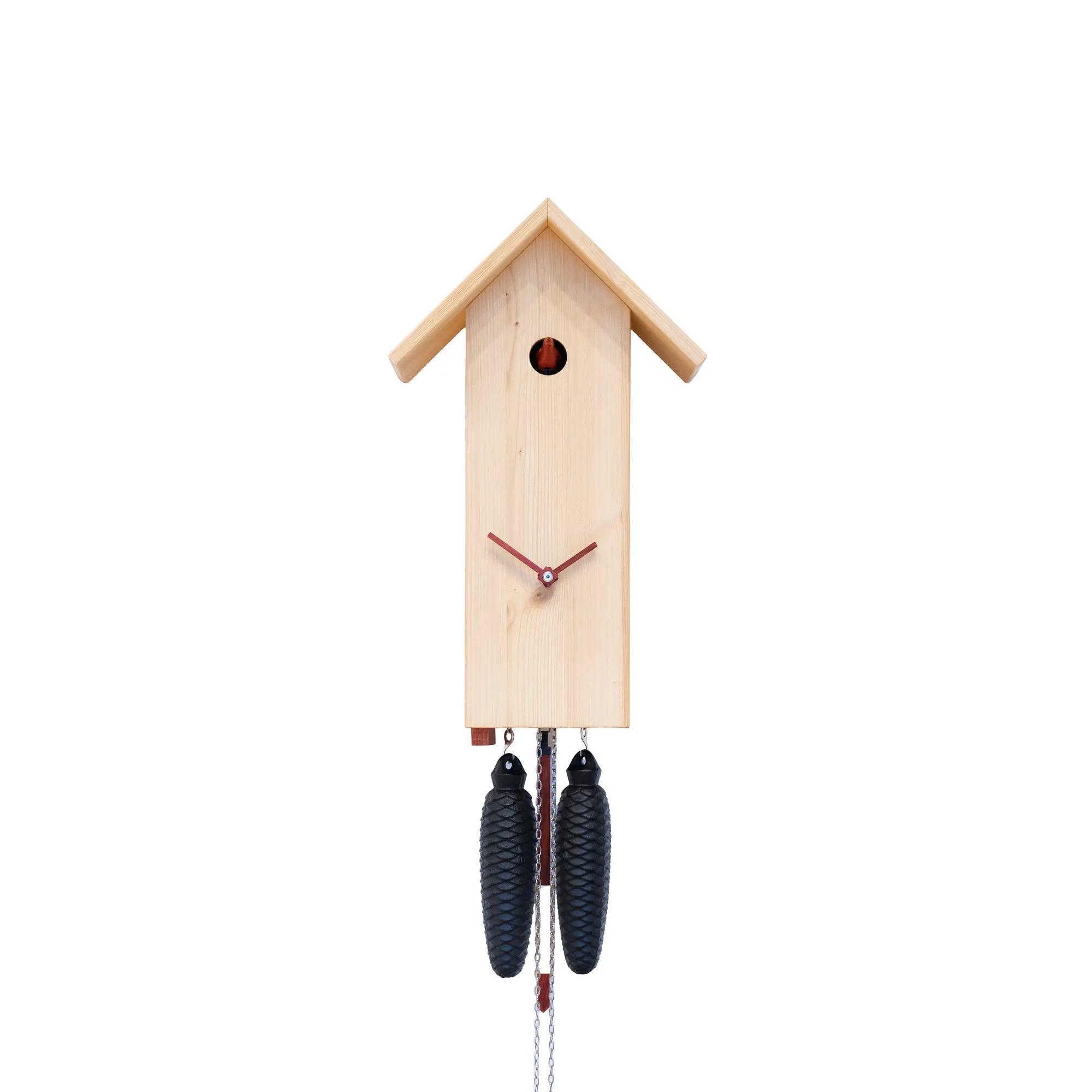 Rombach & Haas Classic SLM3-11 Reloj de Pared Madera Natural • Mecanismo Mecánico de 8 Días • Reloj de Cuco Original de la Selva Negra