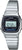 Casio reloj de mujer con correa de metal plateado y pantalla digital negra, alarma/temporizador