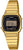 Casio reloj de mujer con correa de metal dorado y esfera digital oscura, alarma/temporizador