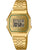 Reloj de mujer en tono dorado con correa de metal y caja octogonal, pantalla digital