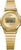 Casio reloj de mujer, caja redonda dorada, correa de metal, pantalla digital