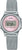 Casio Vintage - Reloj de mujer con correa milanesa plateada y esfera digital, color rosa
