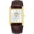 Lorus Ladies RH838CX9 Damen Armbanduhr • Guilloche-Zifferblatt • Goldfarben mit Lederband