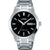Lorus Classic RXN23DX5 Herren Armbanduhr • Schwarzes Ziffernblatt • Edelstahlarmband