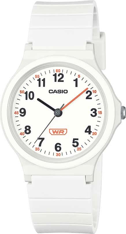 Casio reloj de mujer con correa de plástico blanco y esfera analógica