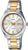 Casio Reloj de Mujer: correa de metal plateado-dorado, esfera blanca, visualización de fecha