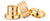 Bering Charm de acero inoxidable con circonitas, varias vistas, dorado
