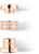 Charm de acero inoxidable en oro rosa con circonitas y grabado envolvente