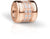 Charm de acero inoxidable en tono oro rosa con circonitas brillantes en diseño de círculo