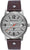 Reloj Messerschmitt BFW-M18 para hombre con correa de cuero marrón, caja y esfera plateadas