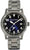 Pulsera de hombre con esfera azul oscuro, brazalete de metal y motivo Messerschmitt