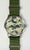 Reloj Messerschmitt para hombre con correa de tela verde oliva y esfera con estampado de camuflaje