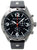 Reloj de pulsera sencillo para hombre: esfera negra, segundero rojo, correa de cuero negra