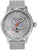 Pulsera para hombre: correa de malla plateada, esfera gris con Messerschmitt y 262