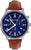 Reloj Messerschmitt ME42CH-L para hombre con esfera azul y correa de cuero marrón
