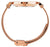 Pulsera con detalle de malla metálica en oro rosa y cierre