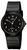 Reloj Casio con correa de metal negra y esfera redonda negra, pantalla analógica