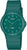 "Reloj de mujer con correa de plástico verde y esfera redonda con inscripción Casio"