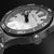 Esfera de reloj para hombre: superficie plateada, manecillas e índices negros