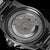Marc and Sons Reloj para hombre con tapa trasera transparente y grabado en la tapa.