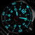 Marc and Sons Reloj para hombre con esfera negra y números/marcadores azul luminoso.