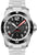 Reloj deportivo para hombre con esfera negra, segundero rojo y bisel de acero