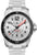 Reloj para hombre con esfera blanca, bisel de cerámica negra y correa de metal