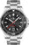 Pulsera de hombre: esfera negra, ventana de fecha, correa de acero, bisel de buceo
