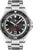 Reloj automático para hombre con esfera negra, ventana de fecha y pulsera de metal