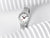 Reloj de hombre con brazalete de acero inoxidable, esfera blanca redonda con índices negros