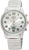 Reloj de radiofrecuencia plateado para hombre con esfera blanca, números arábigos y visualización de fecha FR