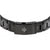 Pulsera para hombre: hebilla negra con logo de radio MasterTime en brazalete de metal