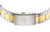 Pulsera de hombre con brazalete de metal con segmentos dorados y cierre plateado