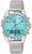 Reloj de pulsera Master Time Funk: esfera turquesa, correa de malla de acero inoxidable