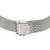 Pulsera de hombre con brazalete de metal milanés plateado y cierre